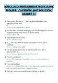 MSSC CLA COMPREHENSIVE STUDY GUIDE&NewLine;2026 FULL QUESTIONS AND SOLUTIONS&NewLine;GRADED A&plus;&NewLine;
