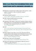 MSSC CLA PRACTICE EXAMINATION 2026&NewLine;QUESTIONS WITH ANSWERS GRADED A&plus;&NewLine;
