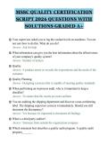 MSSC QUALITY CERTIFICATION&NewLine;SCRIPT 2026 QUESTIONS WITH&NewLine;SOLUTIONS GRADED A&plus;&NewLine;