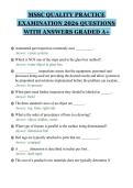 MSSC QUALITY PRACTICE&NewLine;EXAMINATION 2026 QUESTIONS&NewLine;WITH ANSWERS GRADED A&plus;&NewLine;