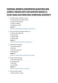 FINANCIAL MARKETS EXAMINATION QUESTIONS AND &NewLine;CORRECT ANSWER WITH EXPLANATION GRADED A&plus; &NewLine;STUDY GUIDE