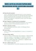 MSW ACTUAL EXAM PAPER 2026&NewLine;QUESTIONS WITH ANSWERS GRADED&NewLine;A&plus;