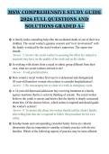 MSW COMPREHENSIVE STUDY GUIDE&NewLine;2026 FULL QUESTIONS AND&NewLine;SOLUTIONS GRADED A&plus;&NewLine;
