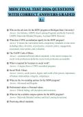 MSW FINAL TEST 2026 QUESTIONS&NewLine;WITH CORRECT ANSWERS GRADED&NewLine;A&plus;