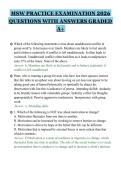 MSW PRACTICE EXAMINATION 2026&NewLine;QUESTIONS WITH ANSWERS GRADED&NewLine;A&plus;