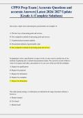 CPPO Prep Exam Study Guide Questions and Answers &vert; Latest 2026&ndash;2027 Exam Prep &vert; Complete Review & Practice Solutions &vert; Certified Public Procurement Officer &lpar;CPPO&rpar;