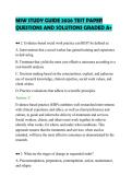 MSW STUDY GUIDE 2026 TEST PAPER&NewLine;QUESTIONS AND SOLUTIONS GRADED A&plus;