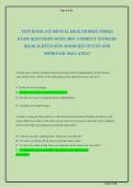 ATI Mental Health Proctored Exam 2026 &vert; Verified Questions & Answers &vert; Complete Psychiatric Nursing Review