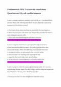 Fundamentals 2026 Proctor with actual exam&NewLine;Questions and Already verified answers