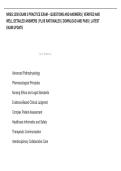NRSG 2350 EXAM 2 PRACTICE EXAM &ndash; QUESTIONS AND ANSWERS &vert; VERIFIED AND &NewLine;WELL DETAILED ANSWERS &vert; PLUS RATIONALES &vert; DOWNLOAD AND PASS &vert; LATEST &NewLine;EXAM UPDATE