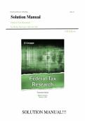Test bank for Federal Tax Research&NewLine;by Roby Sawyers &lpar;Author&rpar;&comma; Steven Gill &lpar;Author&rpar;  all pages fully covered with test uestions and answers guide A&plus;