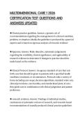 MULTIDIMENSIONAL CARE 1 2026&NewLine;CERTIFICATION TEST QUESTIONS AND&NewLine;ANSWERS UPDATED&NewLine;