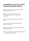 MULTIDIMENSIONAL CARE 1 2026 COMPLETE&NewLine;QUESTIONS AND ANSWERS GRADED A&plus;