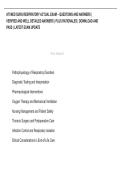 ATI MED SURG RESPIRATORY ACTUAL EXAM &ndash; QUESTIONS AND ANSWERS &vert; &NewLine;VERIFIED AND WELL DETAILED ANSWERS &vert; PLUS RATIONALES &vert; DOWNLOAD AND &NewLine;PASS &vert; LATEST EXAM UPDATE