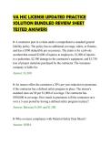 VA HIC LICENSE UPDATED PRACTICE&NewLine;SOLUTION BUNDLED REVIEW SHEET&NewLine;TESTED ANSWERS
