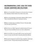 MULTIDIMENSIONAL CARE 1 2026 TEST PAPER&NewLine;SOLVED QUESTIONS AND SOLUTIONS