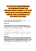 NUR 104 Midterm Exam Foundations Nursing Clinical Judgment NGN Fundamentals Official Practice Exam Actual Exam 2026&sol;2027 with Detailed Rationales &vert; Complete Exam-Style Questions &vert; Pass Guaranteed &ndash; A&plus; Graded&NewLine;&NewLine;