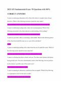 2025 ATI Fundamentals Exam -70 Questions with 100&percnt;&NewLine;CORRECT ANSWERS