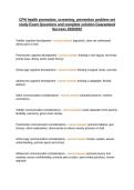 CPN health promotion&comma; screening&comma; prevention problem set study Exam Questions and complete solution Guaranteed Success 2026&sol;202