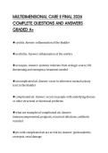 MULTIDIMENSIONAL CARE II FINAL 2026&NewLine;COMPLETE QUESTIONS AND ANSWERS&NewLine;GRADED A&plus;&NewLine;