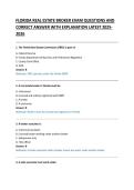 FLORIDA REAL ESTATE BROKER EXAM QUESTIONS AND &NewLine;CORRECT ANSWER WITH EXPLANATION LATEST 2025&NewLine;2026 