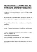 MULTIDIMENSIONAL CARE II FINAL 2026 TEST&NewLine;PAPER SOLVED QUESTIONS AND SOLUTIONS