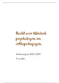 Recht voor klinisch psychologen en orthopedagogen 