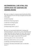 MULTIDIMENSIONAL CARE III FINAL 2026&NewLine;CERTIFICATION TEST QUESTIONS AND&NewLine;ANSWERS UPDATED&NewLine;