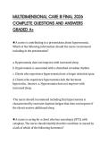 MULTIDIMENSIONAL CARE III FINAL 2026&NewLine;COMPLETE QUESTIONS AND ANSWERS&NewLine;GRADED A&plus;