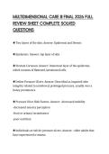 MULTIDIMENSIONAL CARE III FINAL 2026 FULL&NewLine;REVIEW SHEET COMPLETE SOLVED&NewLine;QUESTIONS&NewLine;