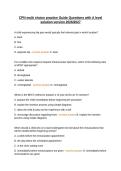 CPN multi choice practice Guide Questions with A level solution version 2026&sol;2027