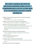 MULTIPLE CHOICE SECTION OF&NewLine;ADVENTIS CERTIFICATION LEVEL 1&NewLine;COMPREHENSIVE STUDY GUIDE 2026&NewLine;FULL QUESTIONS AND SOLUTIONS&NewLine;GRADED A&plus;