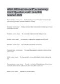 WGU&colon; D116 Advanced Pharmacology Unit 2 Questions with complete solution 2026