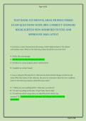ATI Mental Health Proctored Exam 2026 &vert; Verified Questions & Answers &vert; Complete Psychiatric Nursing Review