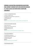 FORENSIC ACCOUNTING EXAMINATION QUESTIONS &NewLine;AND CORRECT ANSWER WITH EXPLANATION&vert;GRADED &NewLine;A&plus; STUDY GUIDE