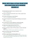 MUSIC 2MT3 FINAL ACTUAL EXAM PAPER&NewLine;2026 QUESTIONS WITH ANSWERS&NewLine;GRADED A&plus;