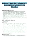 MUSIC 2MT3 FINAL CERTIFICATION SCRIPT&NewLine;2026 QUESTIONS WITH SOLUTIONS&NewLine;GRADED A&plus;