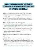 MUSIC 2MT3 FINAL COMPREHENSIVE&NewLine;STUDY GUIDE 2026 FULL QUESTIONS AND&NewLine;SOLUTIONS GRADED A&plus;&NewLine;