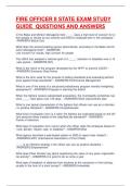 FIRE OFFICER II STATE EXAM STUDY GUIDE  QUESTIONS AND ANSWERS