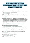 MUSIC 2MT3 FINAL PRACTICE&NewLine;EXAMINATION 2026 QUESTIONS WITH&NewLine;ANSWERS GRADED A&plus;&NewLine;