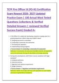 TCFP Fire Officer III &lpar;FO-III&rpar; Certification &NewLine;Exam Newest 2026- 2027 Updated &NewLine;Practice Exam &vert; 100 Actual Most Tested &NewLine;Questions Collections & Verified &NewLine;Detailed Answers &vert; reviewed Verified &NewLine;Success Exam&rpar; Graded A&plus;
