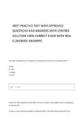 ARRT PRACTICE TEST WITH QUESTIONS AND ANSWERS WITH 100&percnt; VERIFIED SOLUTION A&plus; CORRECT ANSWERS