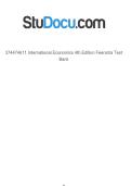 Test Bank&colon; International Economics &lpar;4th Edition&rpar; &ndash; Feenstra & Taylor &vert; Complete Practice Questions