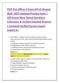 TCFP Fire Officer II Exam &lpar;FO-II&rpar; Newest &NewLine;2026- 2027 Updated Practice Exam &vert; &NewLine;100 Actual Most Tested Questions &NewLine;Collections & Verified Detailed Answers &NewLine;&vert; reviewed Verified Success Exam&rpar; &NewLine;Graded A&plus; 