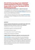 PN VATI Pharmacology Exam 2026&sol;2027 Verified Questions & Answers &vert; Complete Study Guide & Practice Test Bank PDF for PN Nursing Success