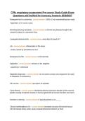 CPN&colon; respiratory assessment Pre course Study Guide Exam Questions and Verified for Accuracy Answers 2026&sol;2027