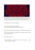 NREMT AEMT EXAM NEWEST&NewLine;2026&sol;2027 ACTUAL EXAM TEST&NewLine;BANK&vert; COMPLETE REAL EXAM&NewLine;QUESTIONS AND CORRECT VERIFIED&NewLine;ANSWERS&sol; ALREADY GRADED A&plus;&vert;&NewLine;EMT NATIONAL REGISTRY EXAM&NewLine;PREP &lpar;MOST RECENT&excl;&excl;&rpar;