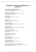 FORENSIC PSYCHOLOGY EXAMINATION &ndash; 90&NewLine;MCQ TEST