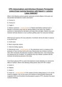 CPN&semi; Immunizations and Infectious Diseases Prerequisite pretest Exam training Questions with Rated A &plus; solution Latest 2026&sol;2027