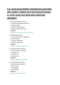 FULL STACK DEVELOPMENT EXAMINATION QUESTIONS &NewLine;AND CORRECT ANSWER WITH EXPLANATION GRADED &NewLine;A&plus; STUDY GUIDE
